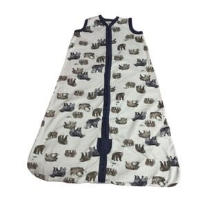 Burt Bee’s Baby  Transition Sack Blue 100% Organic Cotton Swaddle Size Large